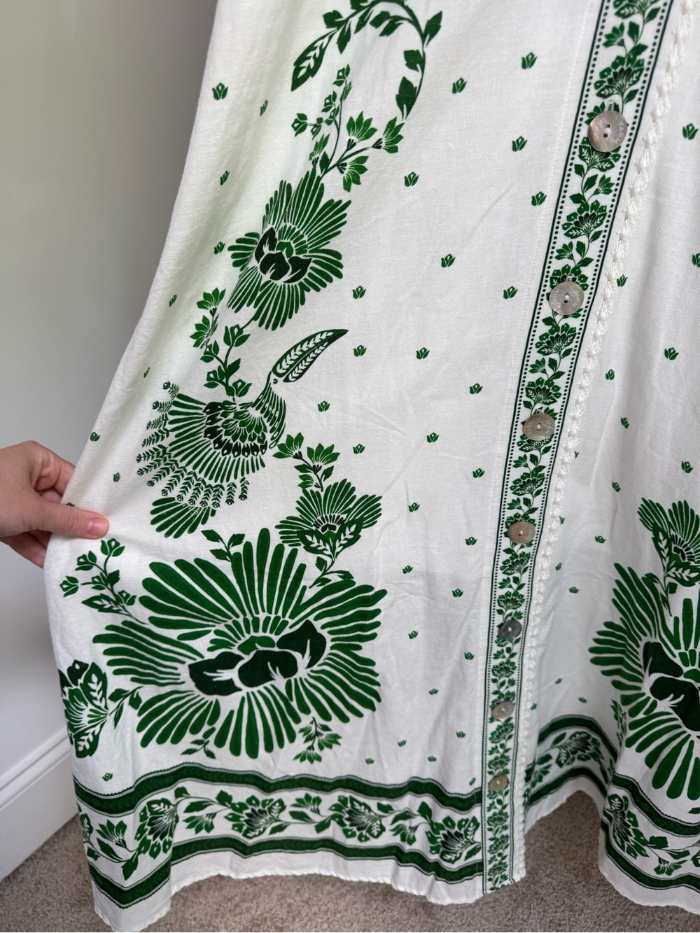 NWOT FARM Rio Forest Soul Maxi Dress with Green Floral Print - Picture 10 of 12